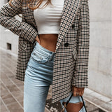 Amelia | Women's Checked Blazer for Effortless Smart Style