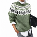 Thomas | Women's Round Neck Ribbed Knit Sweater