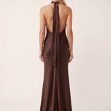 Florence | Maxi Dress with Draped Halter Neck