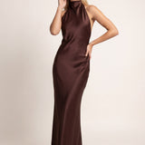 Florence | Maxi Dress with Draped Halter Neck
