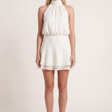 Ruby | Halter Neck Mini Dress with Layered Skirt