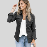 Jasmine | Women's Utility Casual Shirt with Pockets and Snap Closure