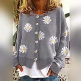 Edith | Floral Knitted Wool Blend Vest
