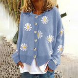 Edith | Floral Knitted Wool Blend Vest