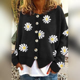 Edith | Floral Knitted Wool Blend Vest