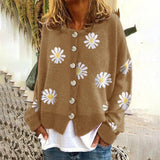 Edith | Floral Knitted Wool Blend Vest