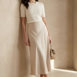 Holly | High-Waisted A-Line Midi Skirt