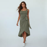 Lunaria | Women’s Summer Wrap Dress with Elegant Waist Tie