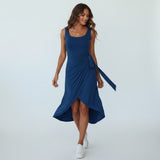 Lunaria | Women’s Summer Wrap Dress with Elegant Waist Tie