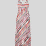 Valerisse | Maxi Dress with Metallic Knit Detail