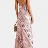 Valerisse | Maxi Dress with Metallic Knit Detail