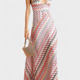 Valerisse | Maxi Dress with Metallic Knit Detail