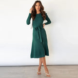 Vivian | Women’s Midi Sweater Dress with Flattering Fit