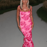 Arthur | Floral Print Maxi Dress with Romantic Embroidered Detail