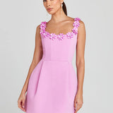 Caroline | Floral Embellished Mini Dress