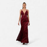 Selene | Elegant Sequin Maxi Dress for Evening Occasions