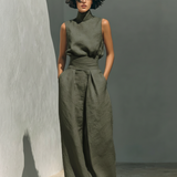 Phoebe | Women's Wide-Leg Sleeveless Jumpsuit