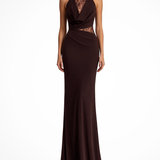 Esme | Women’s Lace Halter Maxi Dress for Elegant Occasions
