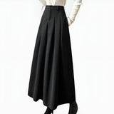 Matilda | High-Waisted A-Line Maxi Skirt with Pleated Design