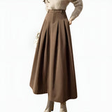 Matilda | High-Waisted A-Line Maxi Skirt with Pleated Design