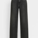 Olivia | High-Waisted Straight-Leg Jeans with Subtle Pattern – Comfortable & Timeless