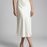 Rose | Elegant Silk Skirt with Comfortable Elastic Waist