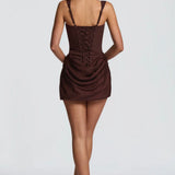 Evangeline | Tailored Mini Dress with Sculpted Corset Design