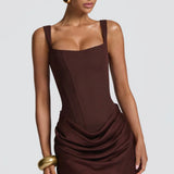 Evangeline | Tailored Mini Dress with Sculpted Corset Design