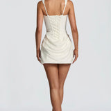 Evangeline | Tailored Mini Dress with Sculpted Corset Design