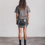 Evelyn | Lunessa Shimmering Metallic Mini Skirt