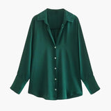 Lucy | Satin Blouse with Button Closure