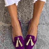 Chloe | Women's Pointed Toe Tassel Comfort Loafers