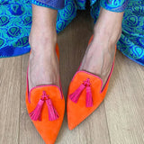 Chloe | Women's Pointed Toe Tassel Comfort Loafers