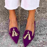 Chloe | Women's Pointed Toe Tassel Comfort Loafers