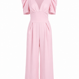 Phoebe | Elegant Puff Sleeve Jumpsuit with Wide Leg Design