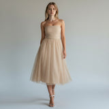 Marvelle | Elegant Sequin Midi Dress with Flowing Silhouette