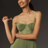 Colette | Pleated maxi dress with a soft and elegant structure