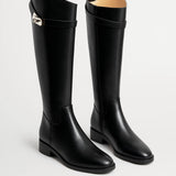 Elena | Knee-High Women’s Boots with Buckle Detail – Timeless & Refined