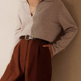 Imogen | Knitted Sweater with Elegant Collar