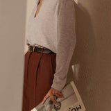 Imogen | Knitted Sweater with Elegant Collar