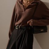 Imogen | Knitted Sweater with Elegant Collar