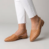 Penelope | Women's Woven Leather Slip-On Pointed Flats