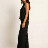Holly | Wide-Leg Linen-Look Trousers Two-Piece Set