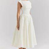 Daphne | Chic Midi Dress with Elegant Ruffle Detail