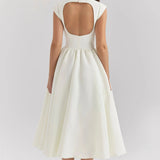 Daphne | Chic Midi Dress with Elegant Ruffle Detail