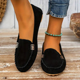 Lillian | Women's Casual Comfort Loafers with Elegant Gold Detail