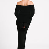 Evelyn | Off-Shoulder Bouclé Maxi Dress