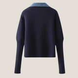 Rosie | Button-Front Knit Cardigan with Trim