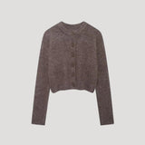 Maisie | Cropped Knit Cardigan with Button Front