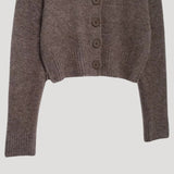 Maisie | Cropped Knit Cardigan with Button Front